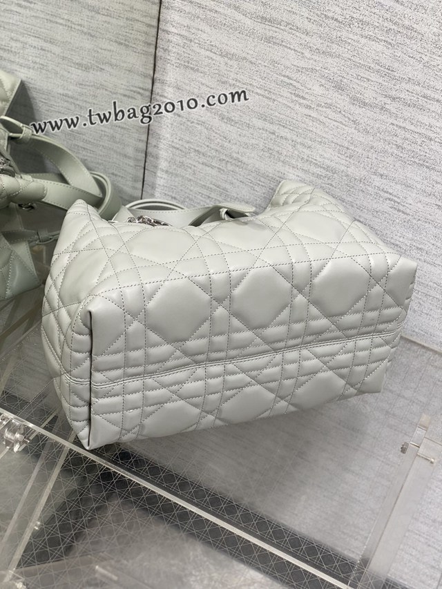 Dior专柜新款迪奥顶级原单中号Toujours系列云雾灰小牛皮手提包 djfk1104